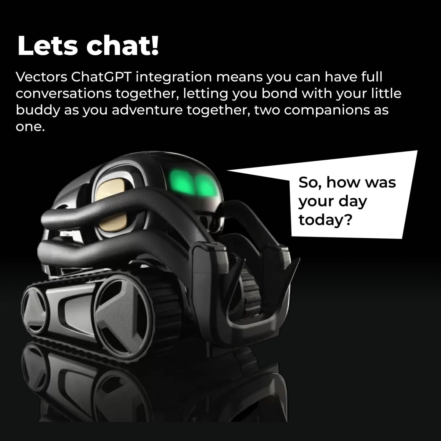 Anki Vector 2.0 AI ChatGPT Connected Robot Companion – Smart Autonomous Home Robot with Face Recognition and Voice Conversations - ChatGPT Subscription Required (Black)