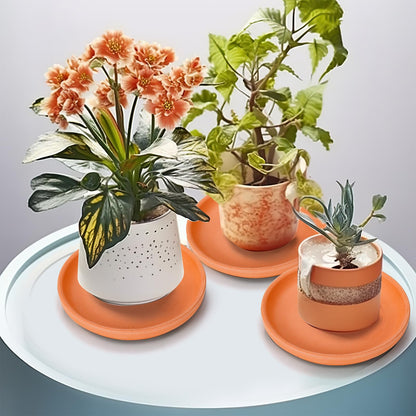 Suwimut 10 Pack Terracotta Pot Plant Saucer, 6 Inch Round Terra Cotta Planter Saucers for 5 Inch 5.5 Inch 6 Inch Flower Pot with Drainage Hole, Small Clay Planter Drip Trays for Indoor, Outdoor Plants