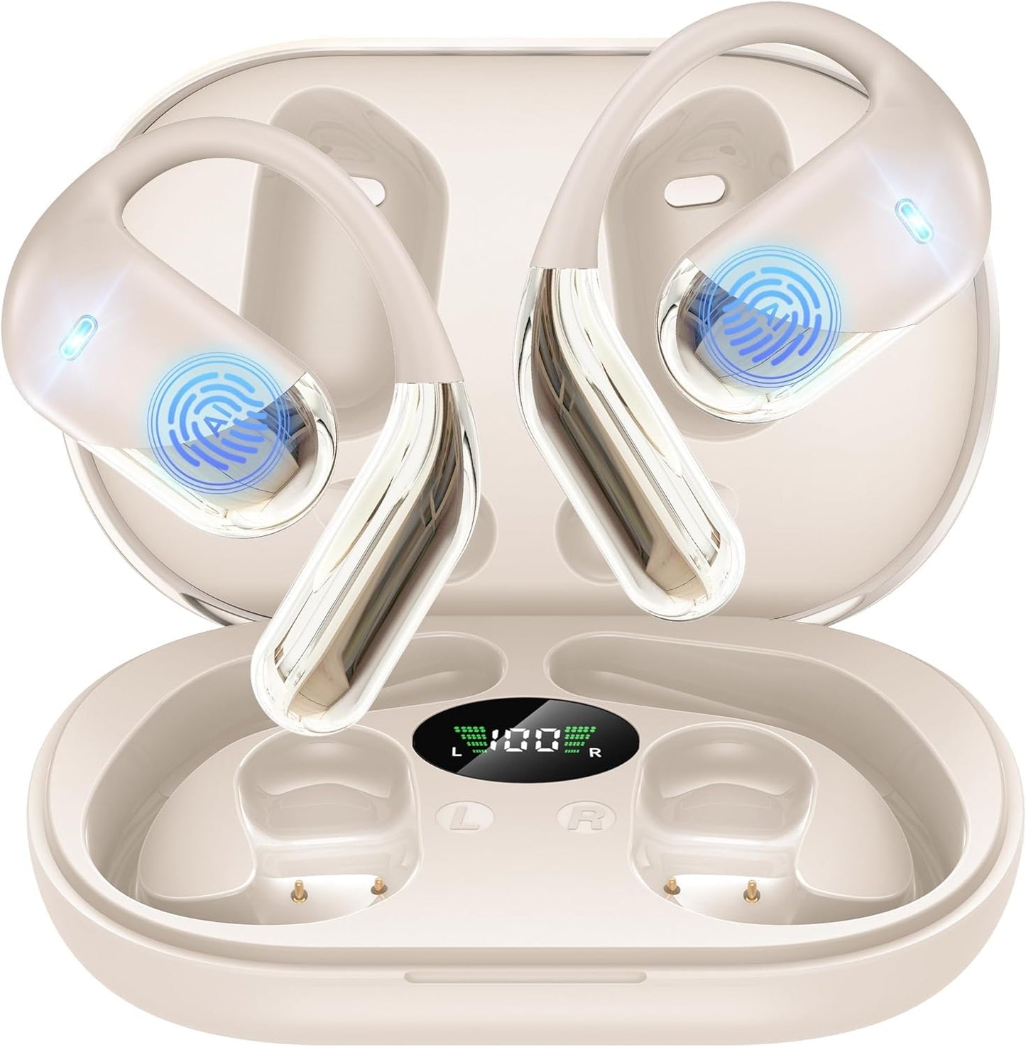 Paekole AI Translation Earbuds Real Time - H9 Instant Bluetooth 6.1 Translator: 198 Languages, No Subscription | Open Ear Design, 6 Modes, 60H Audifonos Traductores Inglés Español