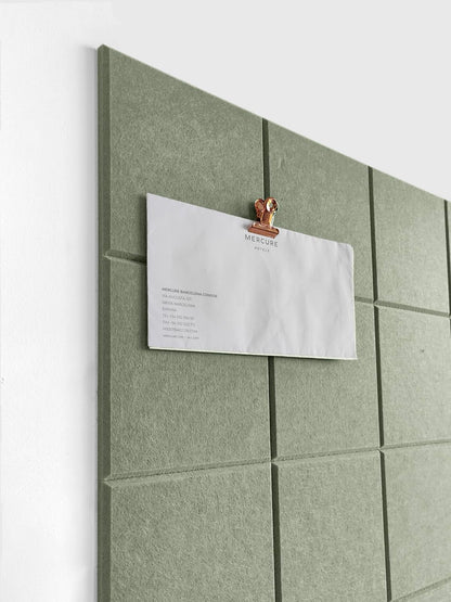 DECORITA Cork Board 24 x36 Alternative - 6 Pack Felt Wall Tiles with Safe Removable Adhesive Tabs, Cork Boards for Walls Cork Board for Home Office Pin Board Tack Board - Sage