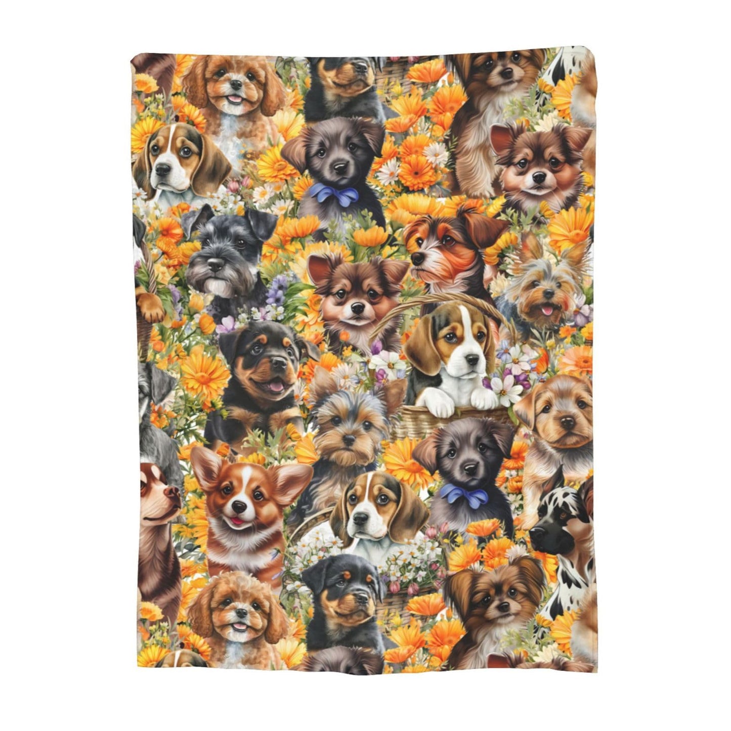 Cute Puppy Dog Throw Blanket Cozy Fluffy Plush Blanket Soft Flannel Throw Blanket for Kids Men Women Gift Sofa Bed Couch 50"x40" Christmas