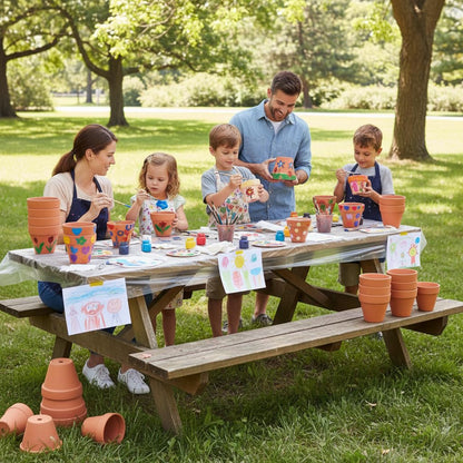YESIACE 24 Pack 4 Inches Terracotta Plant Pots, Terra Cotta Planter with Drainage Holes, Perfect for Planting, Painting, Weddings and Parties (4inch/Original Color)