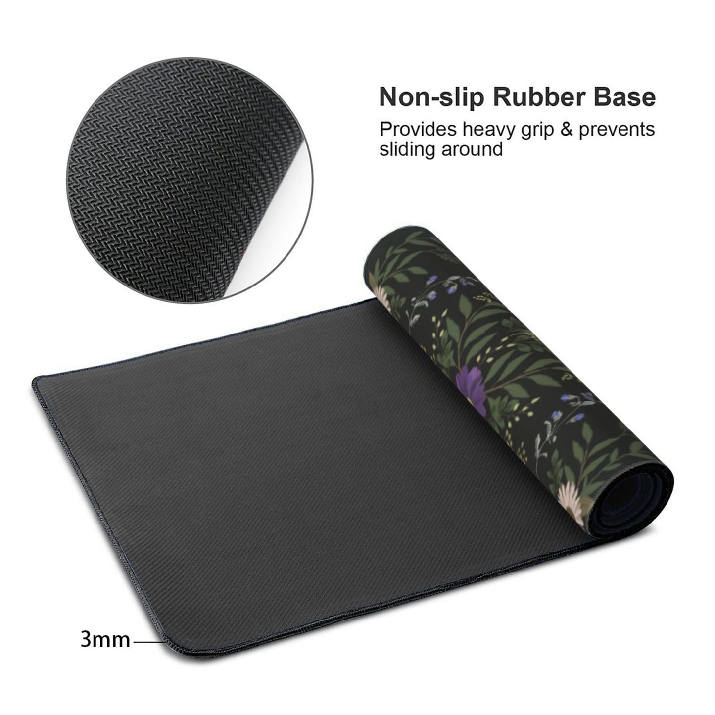 Gothrind Large Gaming Mouse Pad, Gothic Cat Desk Mat, 35.4" x 15.7"