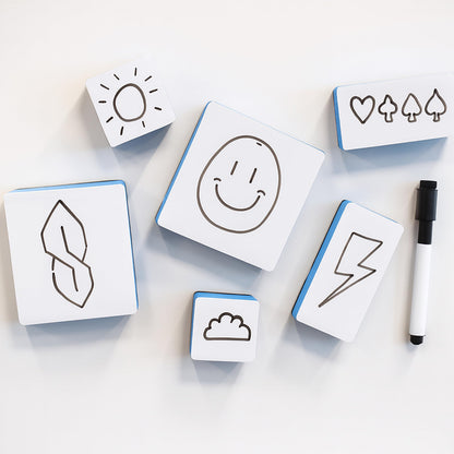 Flipside Products Dry Erase Board Buddies Combo Set, Students and Kids, Whiteboard Erasers, Brainstorming, Flow Charts, Classroom - 25 Pack