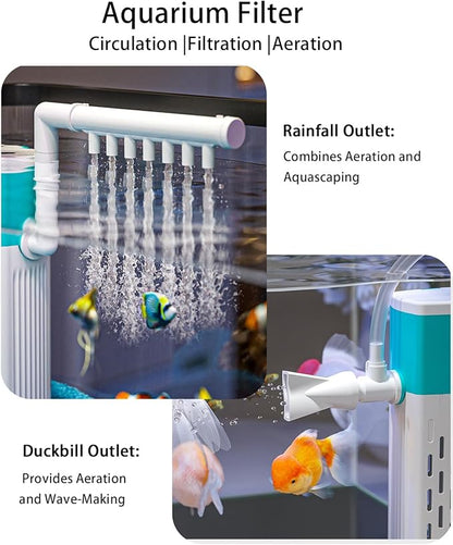 Aquarium Fish Tank Kit, 3 Gallon Betta Fish Tanks Starter Kit with Light and Filter, Blue Sand, Small Tropical Fish, Guppies, Goldfish, or Betta