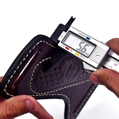 HuntForge Leather Knife Sheath for Belt Pocket Folding Knife Holder Compact Draw Knifes,Tool Belt for Knives,EDC Tools Holster(Small)