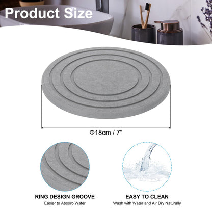PATIKIL Diatomaceous Plant Saucers for Indoors 7inch, 1 Pack Quick Dry Plant Drip Trays for Pots Absorbent Plant Water Catcher Tray for Indoor Outdoor House Garden Plant, Dark Gray