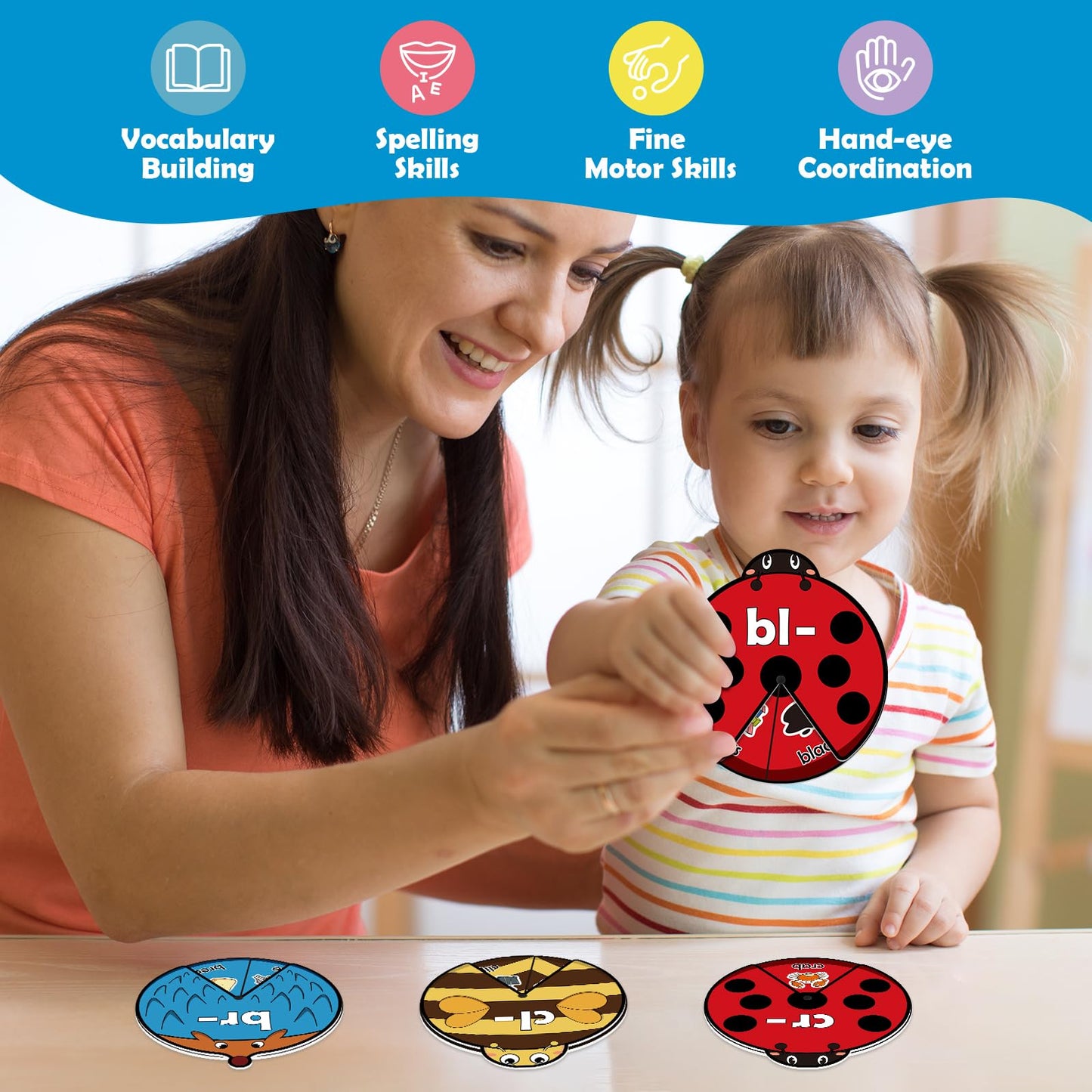 Kasfalci Blends & Digraphs Cards, Phonics Games,Speech Therapy Toys for Toddlers Kids,Learn to Read, Spelling Reading Learning Sight Words Games,Kindergarten Preschool Learning Activities Educational