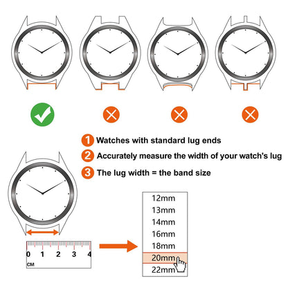 ANNEFIT Watch Bands for Men Women, Top Grain Leather Watch Strap with Quick Release, Band Width 12mm with Rose Gold Buckle (White)