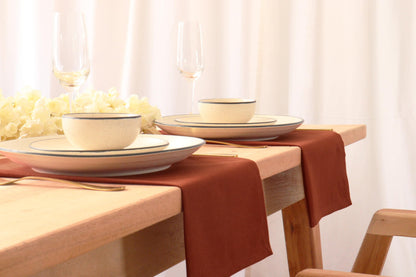 PurpleEssences Rust Set of 12 Cloth Dinner Napkins 100% Cotton 18x18 Inch - Soft Durable Washable - Ideal for Farmhouse Party Spring Easter Summer - Perfect Everyday Use Table Linen - Rust