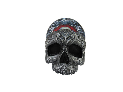 DWK Deathly Delights Decorative Gothic Skull Drink Coasters | 4 Piece Coasters for Drinks Absorbent with Holder Set | Home Decorations for Living Room | House Warming Presents - 5"