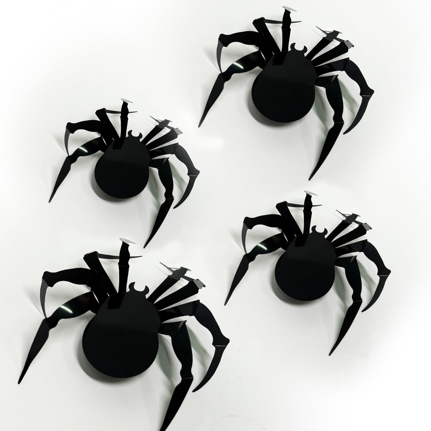 Dazzle Bright 36 Pcs LED Halloween 3D Spider Decorations Wall Stickers, 4 Different Size Removable PVC Wall Sticker for Indoor Home Window Decor Party Supplies