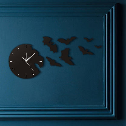 The Geeky Days Bat Clock Analog Wall Watch, 11.81 inch, Black