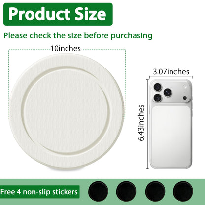 Creproly Plant Saucer Flower Pot Saucers Plant Trays for Pots Instant Dry Diatomaceous Earth Round Plant Drip Trays for Indoors Keeping Counter and Floors Dry and Clean (2pcs White Medium)