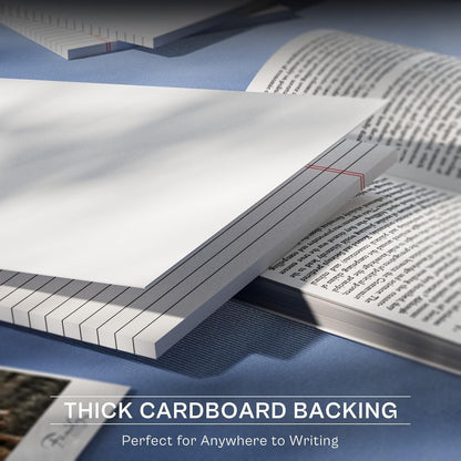 48 Pack Legal Pads 8.5 x 11,White Note Pads 8.5 x 11, Wide Ruled Legal Pads, Micro Perforated Notepads 8.5'' x 11'' with Sturdy White Back, 30 Sheet/Notepad, Writing Pad for School, Home, Office