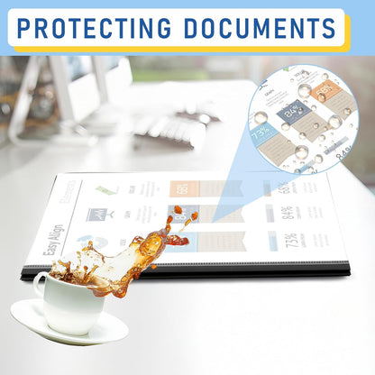 30 Pack Report Covers, COIDEA Report Covers with 3-Prong Fasteners, Presentation Folders for A4 and Letter Size Paper, Clear Front Report Covers Binder Bulk for School Business, 100 Sheet Capacity