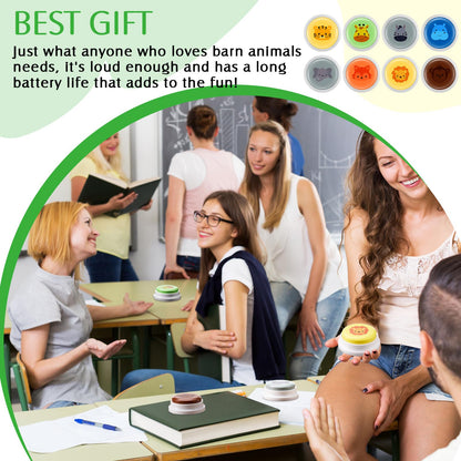 Syhood 8 Pcs Animal Sounds Buzzer for Trivia Games, Answer Buzzers for Classroom, Feud Jeopardy Buzzer Button with Lights and Sounds for Classroom Party Teacher Game Show(Jungle Style)