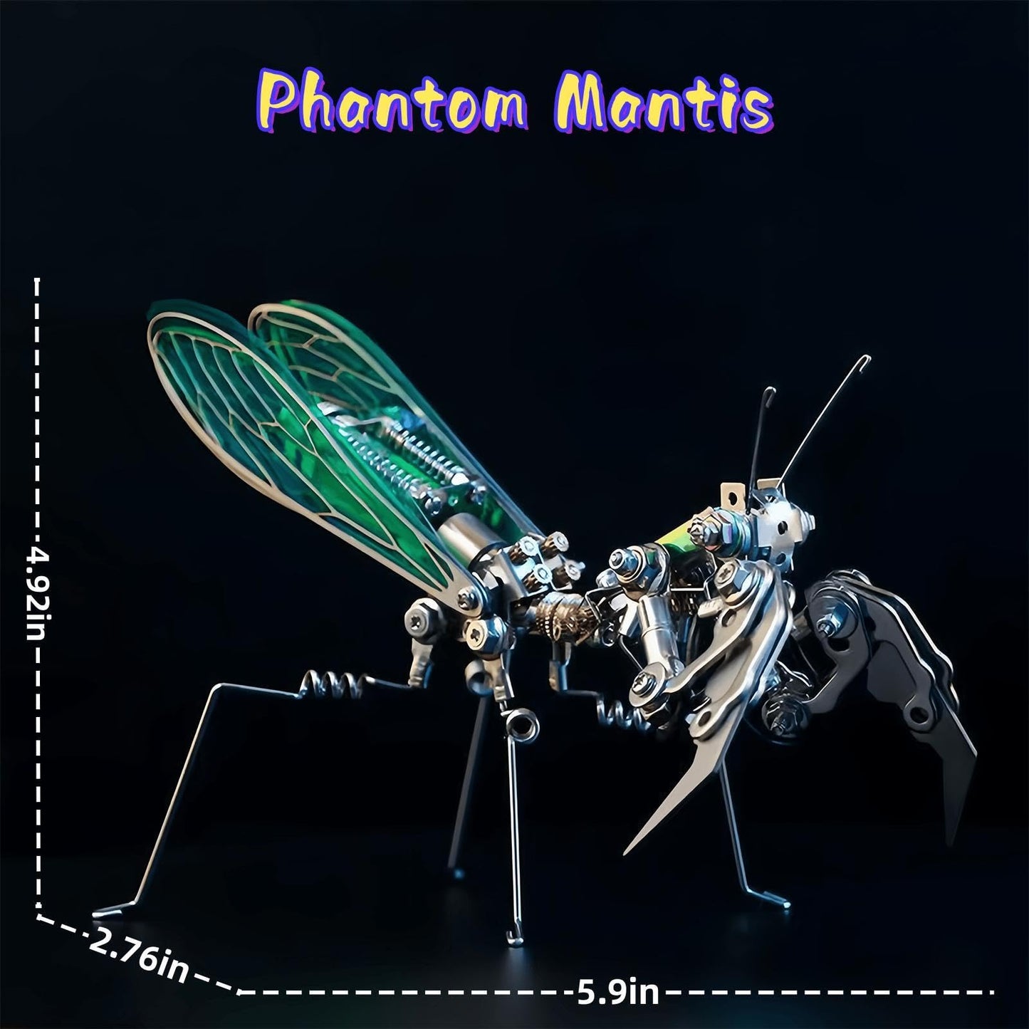 Adult 3D Metal Puzzle, Punk Mantis Metal Model Set，3D Puzzle Mechanical Insect Building Blocks, Fun DIY Assembly, high-end Men's Gifts.