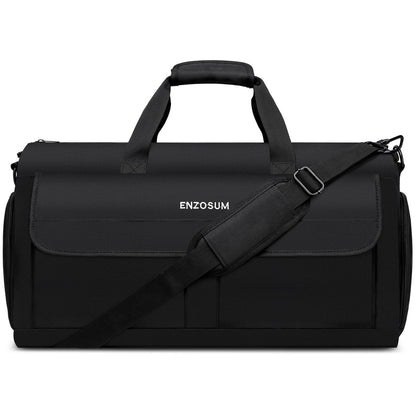 Garment Bags for Travel Large Suit Bag for Men Carry On Garment Bag Convertible Garment Duffle Bag with Shoes Compartment,2 in 1 Hanging Dress Suitcase Suit Travel Bags,Black