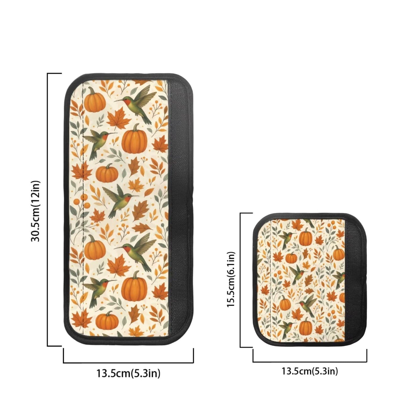 NETILGEN Thanksgiving Day Decor Refrigerator Door Handle Covers Set of 6, Non Slip Kitchen Appliance Decoration Fridge Dishwashers Microwave Door Handle Gloves Pumpkins Hummingbird Print