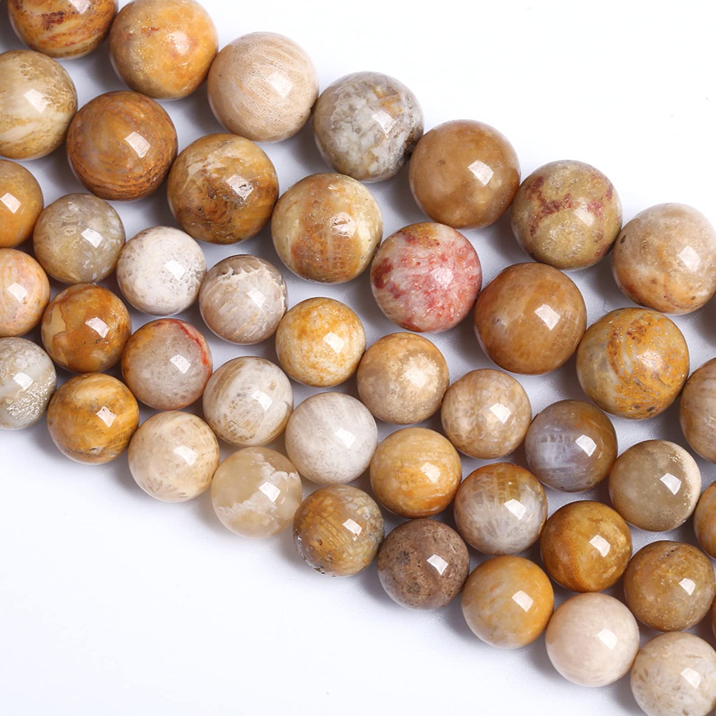 160PCS 4MM Natural Stone Coral Jade Chrysanthemum Beads for Jewelry Making DIY Bracelet