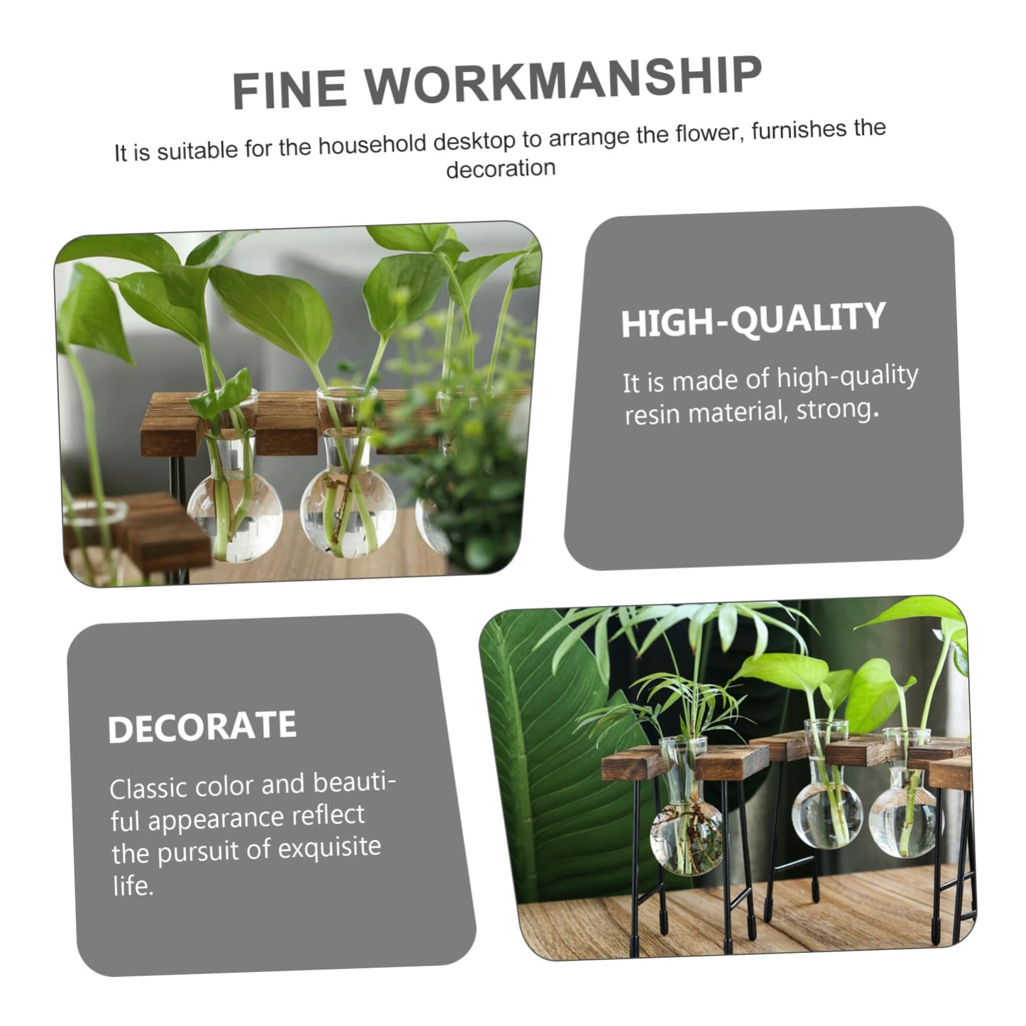 ifundom 2pcs Hydroponic Glass Bulb Vases for Indoor Plants Self-Watering Feature Terrarium Decorative Flower Pots for Home Decor