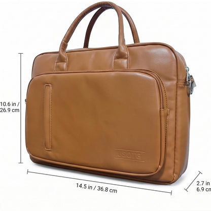 14 Inch Laptop Bag for Women and Men - Waterproof Briefcase, Slim Messenger Bag with Trolley Strap, Partition Storage Shoulder Sleeve Case for MacBook HP Dell Lenovo Asus