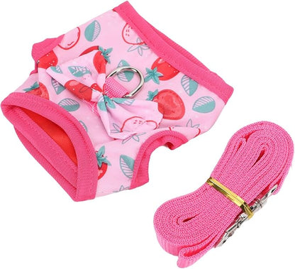 Zunate Rabbit Harness and Leash Set, Escape Proof Small Pet Harness with Dual Safety Buckles, Soft Lightweight Vest for Guinea Pigs, Ferrets, Chinchillas (S)
