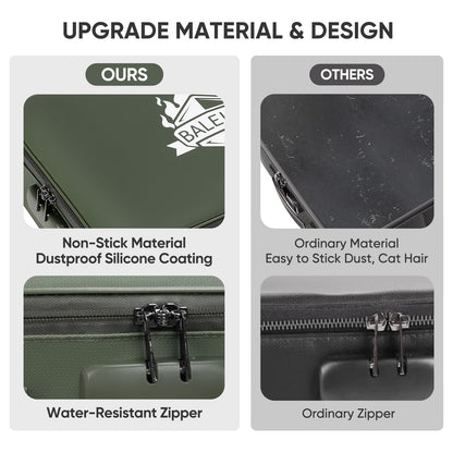 BALEINE Fireproof Document Box with Lock, Portable Fireproof Document Bag Waterproof Fire Proof File Boxes for Documents, File Organizer Box for Important Paperwork (Green, 15''x11''x4'')