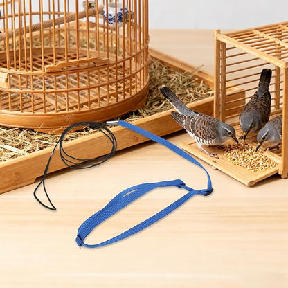 Adjustable Bird Harness and Leash for Parrots, Anti-Escape Flight Harness Rope, Outdoor Training Vest for Small Birds, Cockatiels, Conures, Parakeets