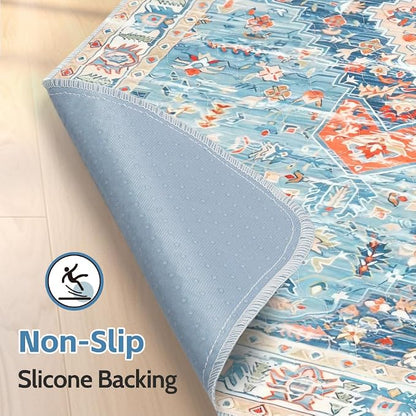 Washable Pee Pads for Dogs, 2 Pack Reusable Puppy Training Pads 48"x32" Super Absorbent Waterproof Dog Training Pads, Non-Slip Potty Pads, Whelping Pads Litter Mat Blue/Mix
