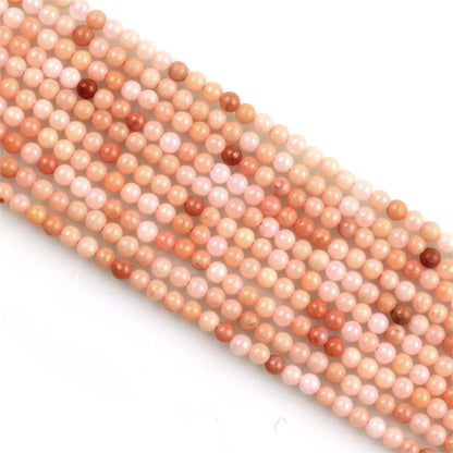 MJDCB 320pcs Natural Small Stone Beads 2mm Pink Aventurine Round Smooth Loose Gemstone Bead for Jewelry Making Bracelets Earrings Necklaces Accessories