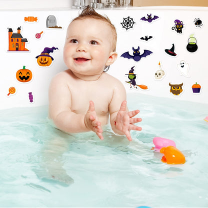 40 PCS Halloween Thick Gel Clings Halloween Window Gel Clings Decals Stickers for Kids, Toddlers and Adults Home Airplane Classroom Nursery Pumpkin Party Supplies Decorations Removable and Reusable