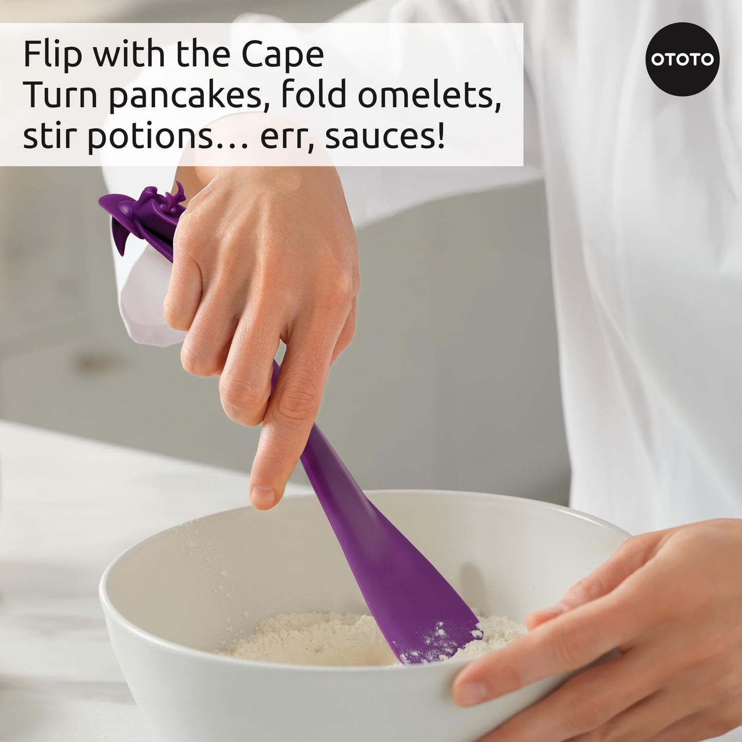 OTOTO Jar Spatula and Pastry Brush - Silicone Heat Resistant and Basting Brush, Cooking and Baking Spatula, Spooky Witchy Gifts, Gothic Kitchen Halloween Gifts, Unique Kitchen Gadgets (Witchin)