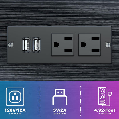 Computer Tower Stand with Charge Station and USB Charging Port - Height Adjustable PC Tower Stand, Under Desk CPU Holder Cart with Locking Caster Wheels for Fits Most PC