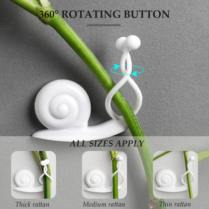 Plant Climbing Wall Fixture Clips,50PCS Self-Adhesive Plant Wall Clips,Garden Climbing Vines Fixing Clip,Invisible Fixing Hook,Reusable Pothos Plant Fixer for Indoor Outdoor Decoration(Clear,50)