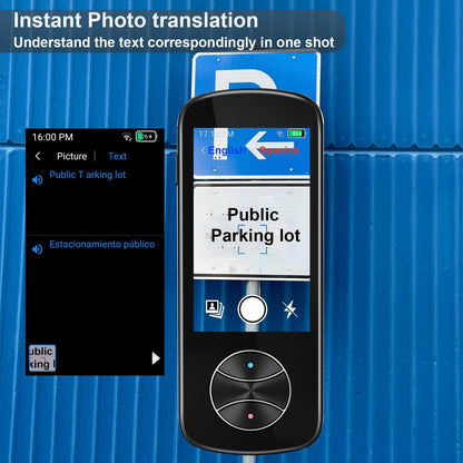 Language Translator Device, Two-Way Instant AI Voice Translator Support 137+ Language Online Translation, Translator Device with Voice/Text/Offline/Photo Translation for Business Learning Travel