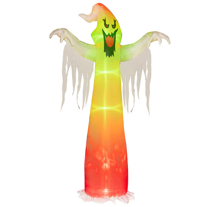 Hourleey 9 FT Halloween Inflatables Outdoor, Halloween Blow Up Yard Decorations with Built-in LED Lights for Indoor Outdoor Party Garden Lawn Clearance (Ghost)
