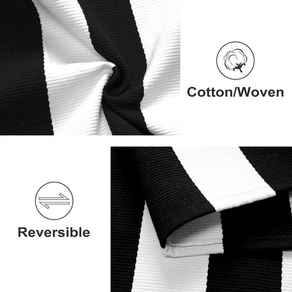KIhipIoe Black and White Striped Rug Doormat 24"x35" Washable Front Porch Rug Farmhouse Layered Door Mats Outdoor