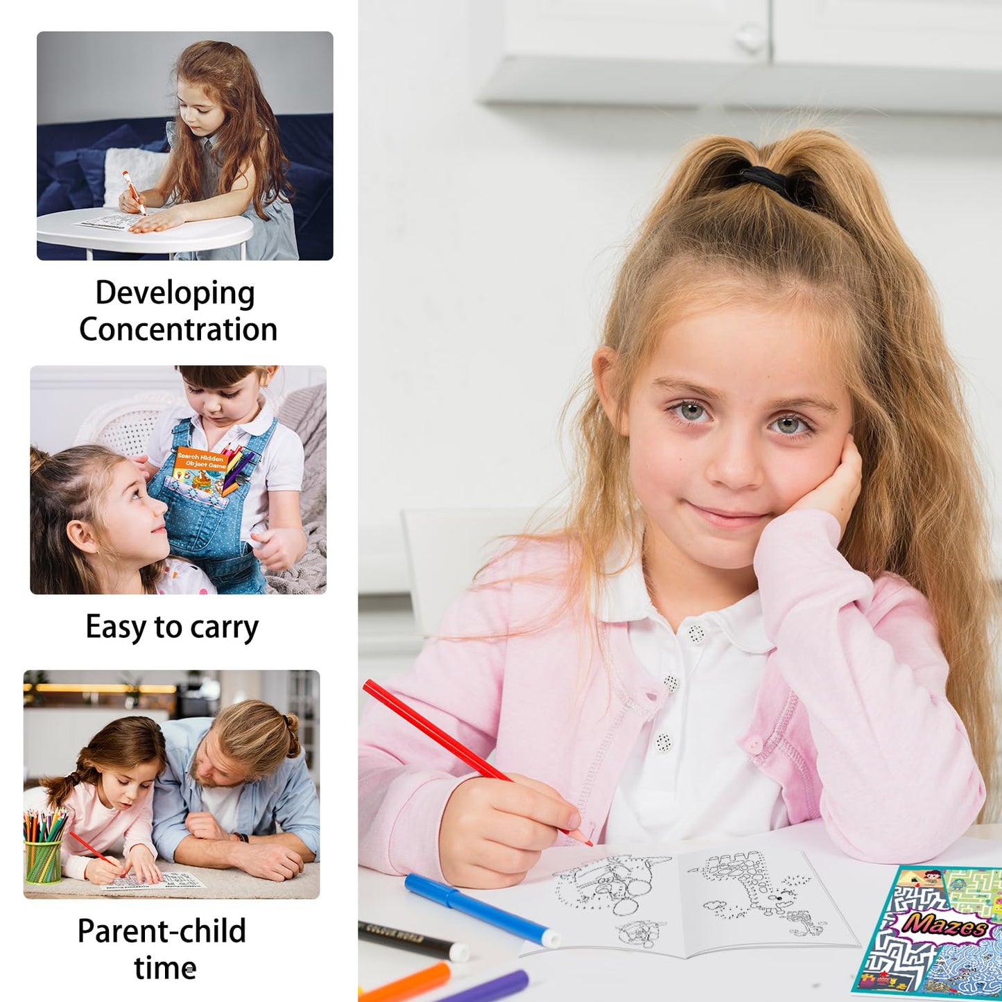 Kalysky 24 Mini Activity Books for Kids Party Favors Ages 4-8 8-12,Fun and Challenges Include Mazes, Dot to Dot,Word Search, Word Scramble and More for Goodie Bag Stuffer Classroom Activity