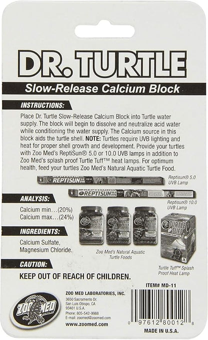 Zoo Med Dr. Turtle Slow Release Calcium Block Treats up to 15 Gallons (.5 oz) - Pack of 4