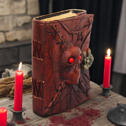 3D SKULL Embossed Journal,Engraving Notebook,Dnd notebook for Dragon Lovers ,Blank Paper,Hardcover Travel Notepad for Writing,Sketchbook,Collection,Gift,Decoration Hocus Pocus Spell book Prop Gifts Halloween Decorations Decor Leather Journal Writing Book