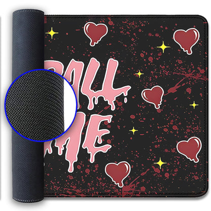 Call Me Mouse Pad Ghostface Desk Pat,Mouse Mat Large Desk Mat for Desktop,Stitched Edges Non-Slip Waterproof Rubber Base Mous Mat for Office Computer Keyboard Laptop and Home(27.5X11.8 in)