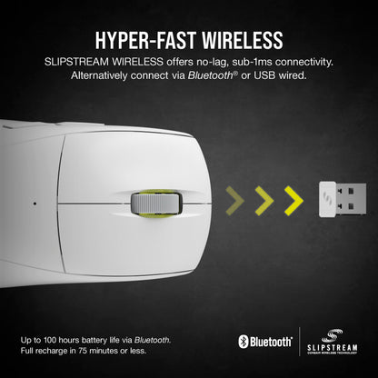 Corsair M75 AIR Wireless Ultra Lightweight Gaming Mouse – 2.4GHz & Bluetooth – 26,000 DPI – Up to 100hrs Battery – iCUE Compatible – Black