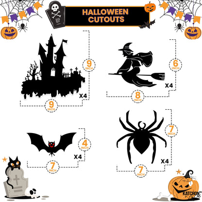KatchOn, Scary Halloween Hanging Decorations - Large, Pack of 30 | Black Halloween Hanging Swirls for Halloween Ceiling Decorations | Halloween Swirl Decorations | Hanging Halloween Decorations Indoor