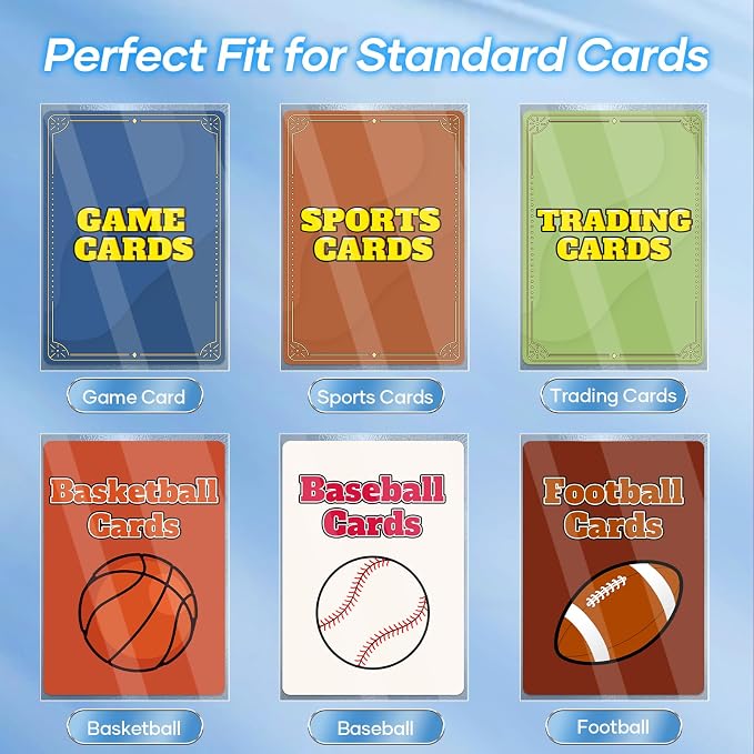 1000 Counts Card Sleeves, Matte Clear Card Sleeves Deck Card Protectors, Trading Card Sleeve Fit for MTG, Baseball, Sports, Game Cards (Matte Clear)