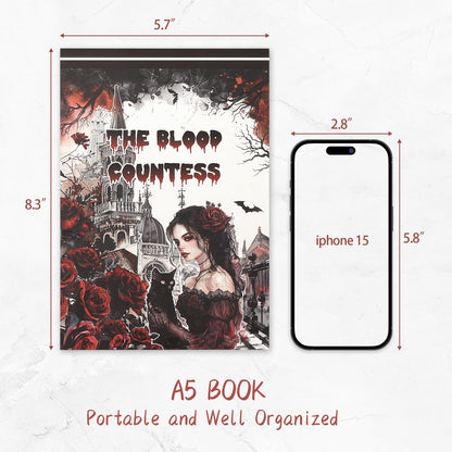 Dizdkizd Gothic Girls Sticker Book for Journaling, Scrapbooking, 190 Pre-Cut Cool Darker Vintage Stickers for Adults, PET and Paper Junk Journaling Supplies