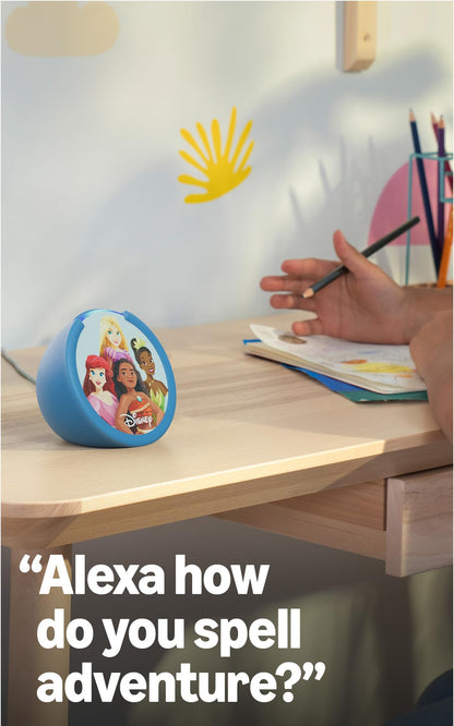 Amazon Echo Pop Kids (newest model), Designed for kids, Designed for Alexa+, parental controls, Includes 6 months of Amazon Kids+, Anthro Pup