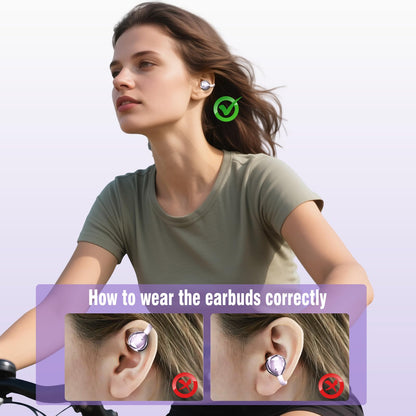 AI Translation Earbuds Real Time, 164 Language Translator Earbuds, 3-in-1 Wireless Clip on Earbuds, Bluetooth 5.4 Headphones, Translating Device for Travel Business Learning (Purple)