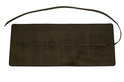 Leather Cord Organizer for 6 Cables - Brown
